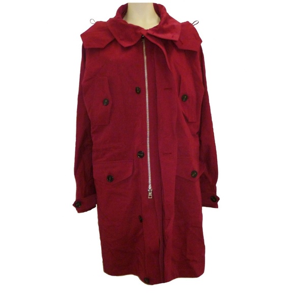 Michael Kors XXL Jacket NWT Hooded Red Zip 2XL - Picture 2 of 5